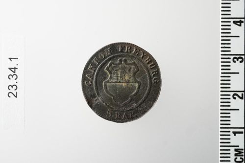 Münze, Fribourg, 5 Rappen