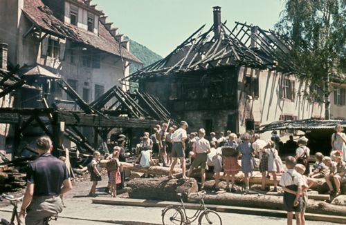 Fotografie, Liestal, Brand der Sägemühle