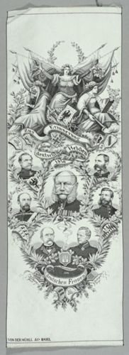 Seidenbild "Zur Erinnerung an die deutschen Helden 1870"