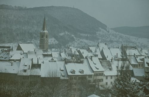 Fotografie, Liestal, Dachlandschaft im Winter