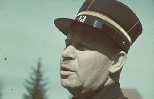 Fotografie, Aesch, Feuerwehr-Instruktionskurs, Major Hans Thommen, Oberinstruktor