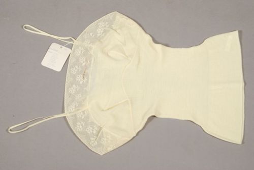 Kurzes Unterhemd mit breitem Rosengalon, für Damen