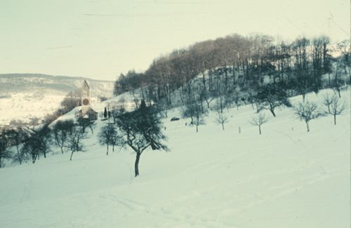 Fotografie, Ormalingen, Kirche im Winter
