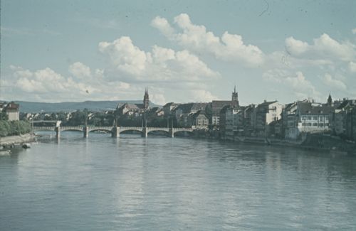Fotografie, Basel, Mittlere Brücke, Panorama