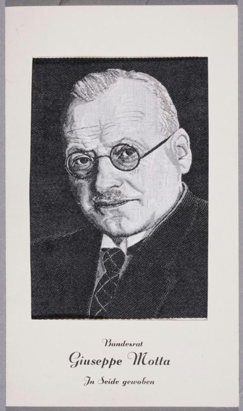 Seidenbild "Giuseppe Motta"