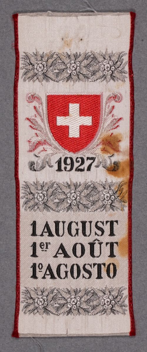 Seidenbild "1. August 1927"