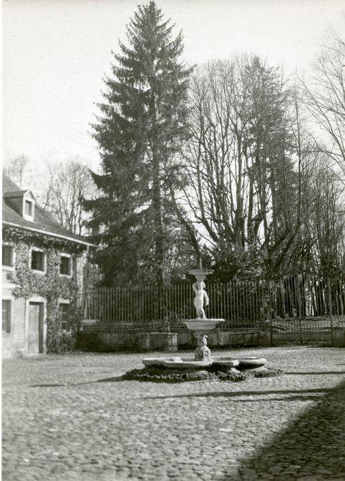 Fotografie, Sissach, Schloss Ebenrain, Brunnen im Ehrenhof