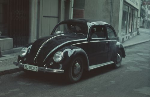 Fotografie, Liestal, Volkswagen der Geschwister Handschin fahren nach Norwegen