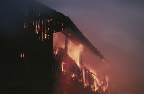 Fotografie, Liestal, Brand der Sägemühle