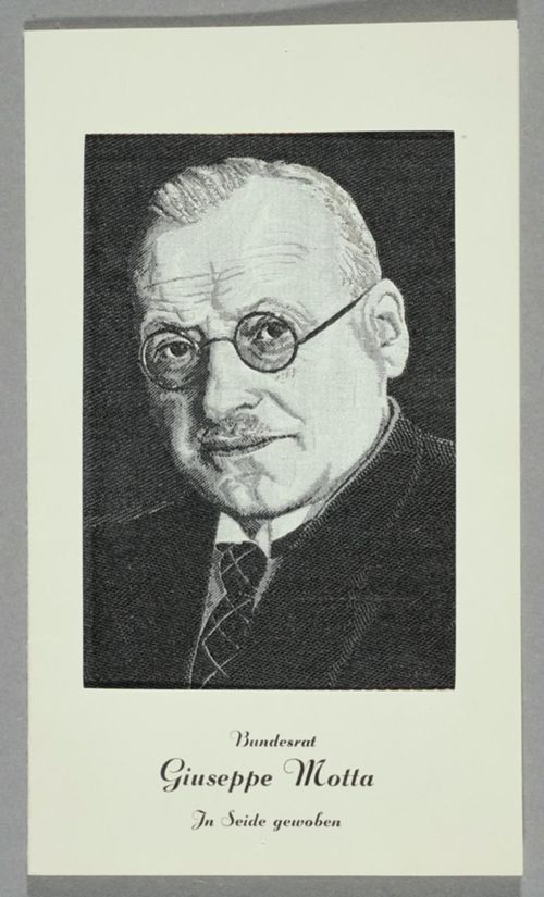 Seidenbild "Giuseppe Motta"