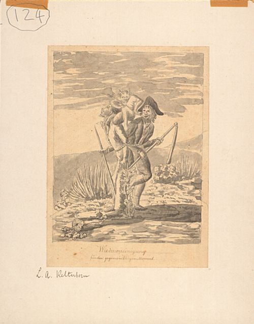 Kelterborn, Ludwig Adam - Federzeichnung, Wiedervereinigung / für den gegenwärtigen Moment