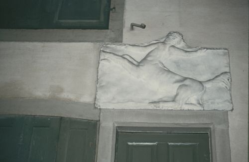 Fotografie, Basel, Relief an Hauswand