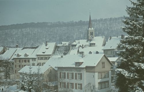 Fotografie, Liestal von Poststrasse aus, Winter