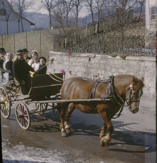 Fotografie, Biel-Benken, Fasnacht, Sujet Bauernhochzeit