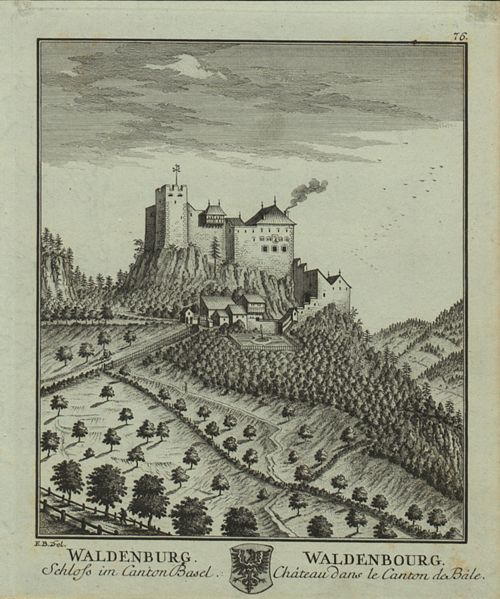 Büchel, Emanuel - Druckgrafik, Waldenburg / Schloss im Canton Basel