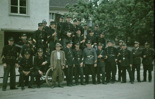 Fotografie, Gruppenbild Feuerwehrkorps