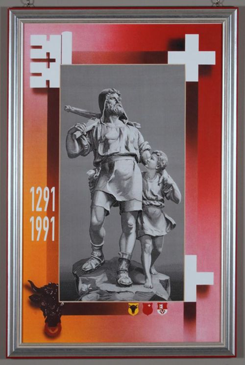 Seidenbild "Telldenkmal"