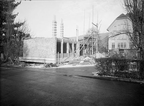Fotografie, Liestal, Realschulhaus im Bau