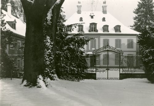 Fotografie, Sissach, Schloss Ebenrain, Ehrenhof im Winter