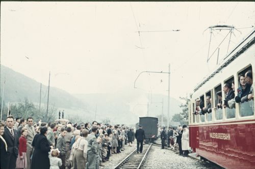 Fotografie, Elektrifizierungsfest der Waldenburgerbahn, Eröffnungsfahrt