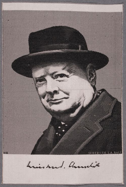 Seidenbild "Winston Churchill"