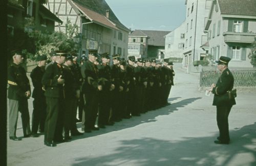 Fotografie, Zunzgen, Feuerwehrkurs Antreten