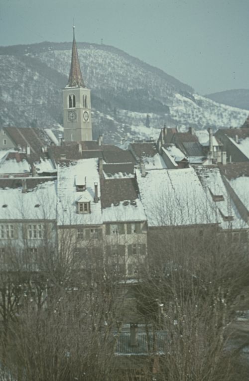 Fotografie, Liestal vom Postplatz (Bahnhofplatz) aus