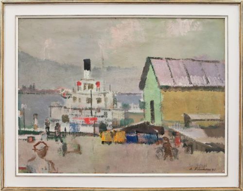Fiechter, Arnold - Malerei, Dampfschifflände Luzern