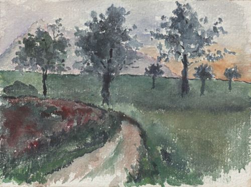 Breitenstein, Ernst - Malerei, Wiese mit Bäumen