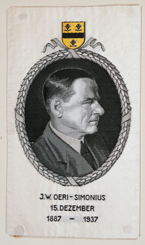 Seidenbild "Porträt J.W. Oeri-Simonius"