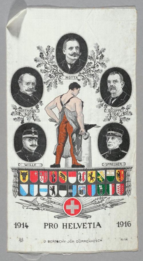 Seidenbild "Pro Helvetia 1914-1916"