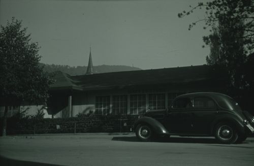 Fotografie, Liestal, Bahnhofplatz, Café "Post" (E. Stutz)