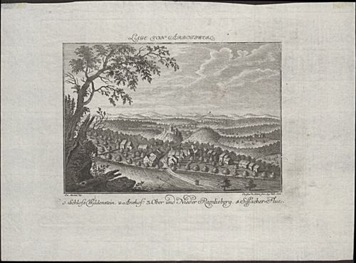 Büchel, Emanuel - Druckgrafik, Lage von Arboldsweil.