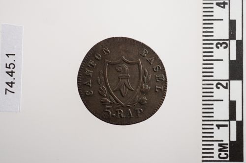 Münze, Basel, 5 Rappen