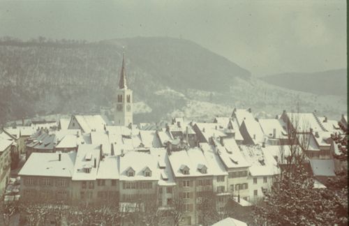 Fotografie, Liestal vom Gerichtsgebäude aus, Winter