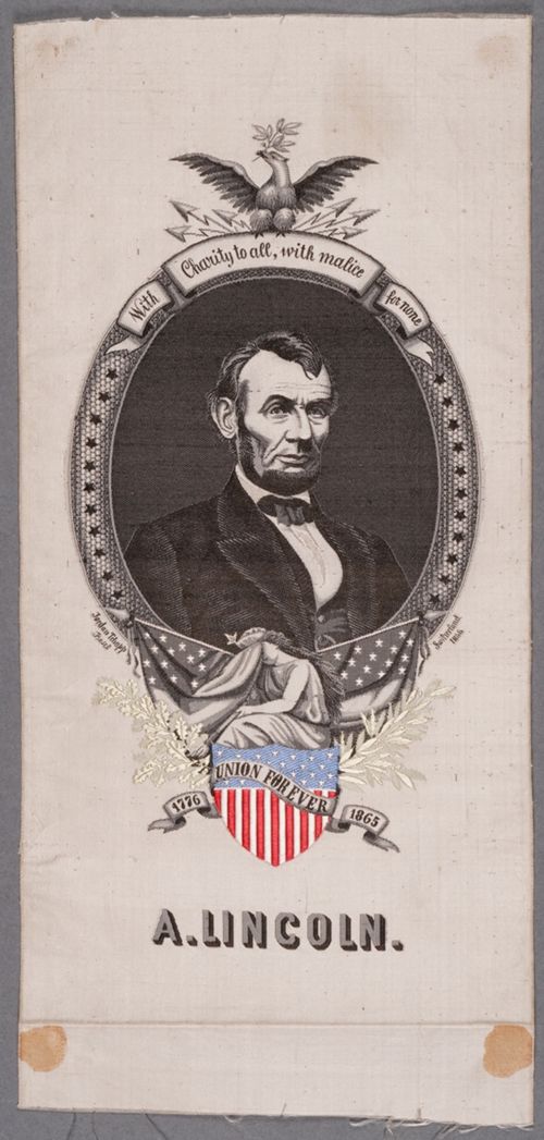 Seidenbild "Porträt Abraham Lincoln"