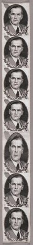 Seidenbild "Porträt J.W. Oeri (7x)"