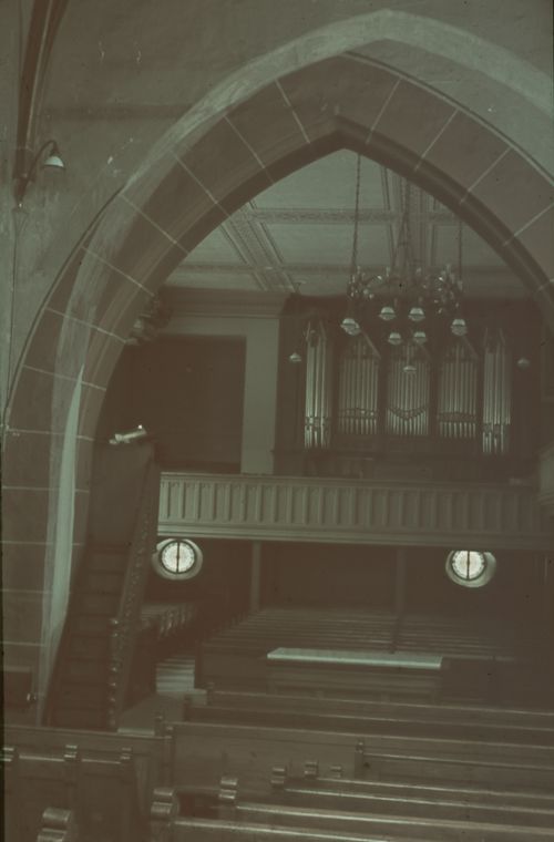 Fotografie, Liestal, Stadtkirche, Empore und Orgel