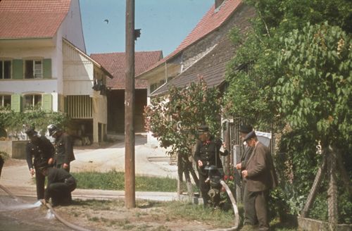 Fotografie, Zunzgen, Feuerwehrübung Bachtelenweg/Hardstrasse