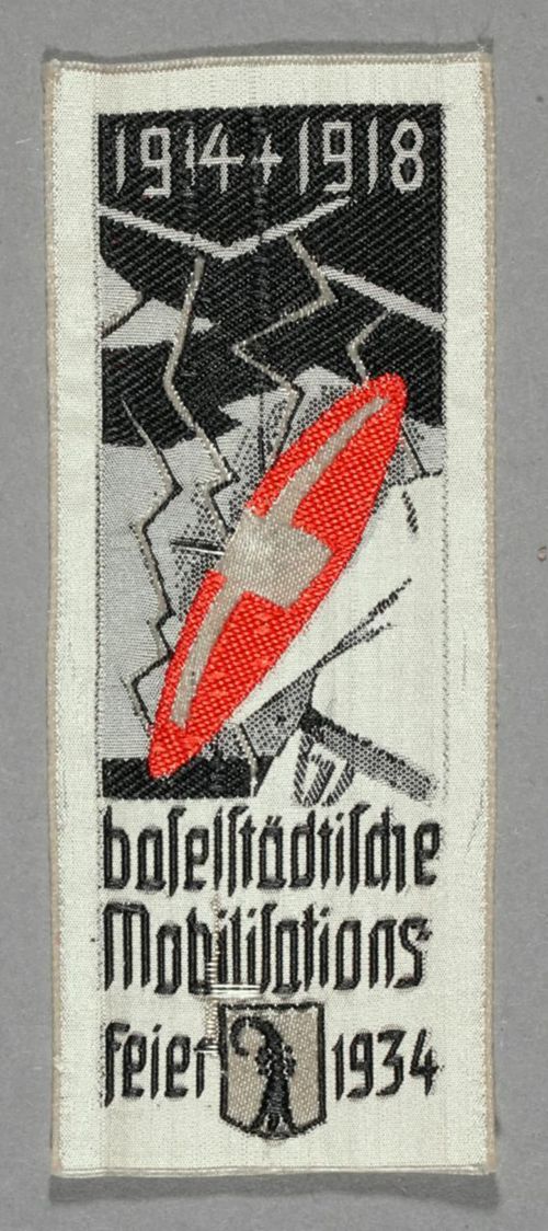 Seidenbild "Baselstädtische Mobilisationsfeier 1934"