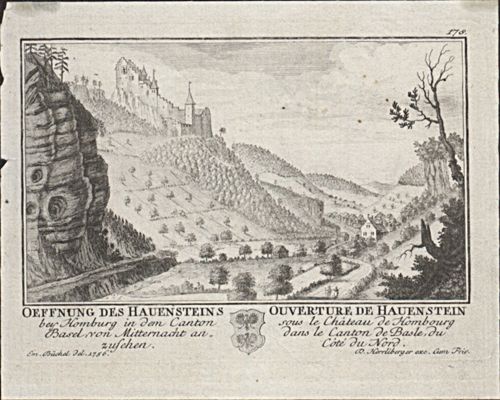 Büchel, Emanuel - Druckgrafik, Öffnung des Hauensteins. Ouverture de Hauenstein.