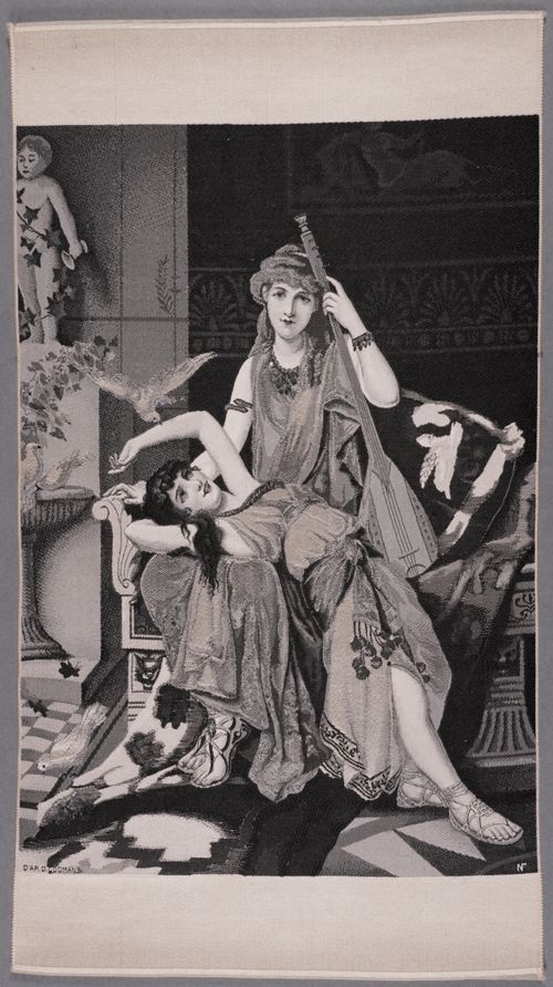 Seidenbild "Im Frauengemach"