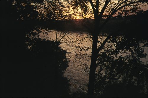 Fotografie, Birsfelden, Abendstimmung am Rhein