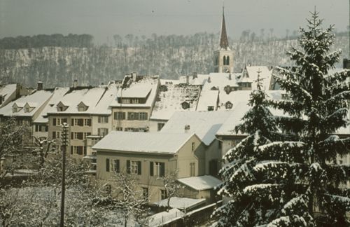 Fotografie, Liestal von der Poststrasse aus, Winter