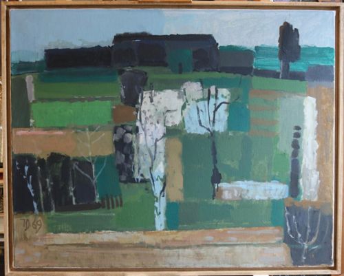 Düblin, Jacques - Malerei, Frühlingslandschaft