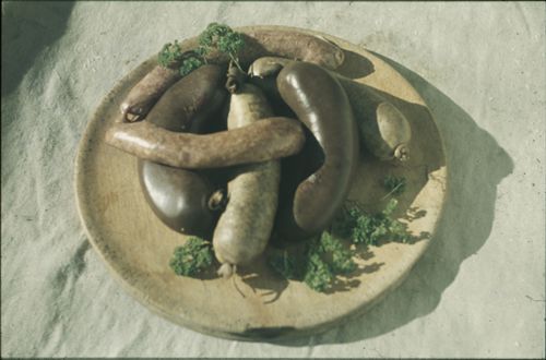 Fotografie, Hausmetzgete in Lupsingen, Wurstplatte