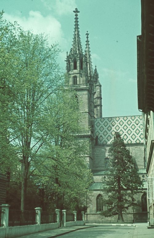 Fotografie, Basel, Blick von der Rittergasse zum Münster