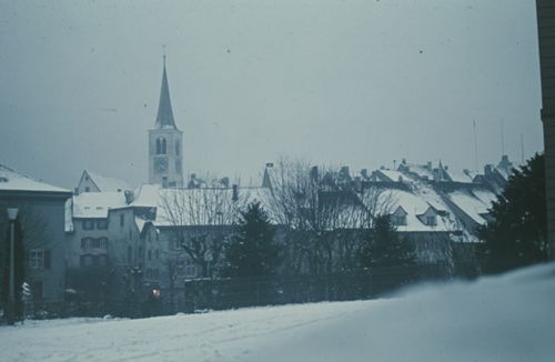 Fotografie, Liestal, Winter, Altstadt vom Gerichtsgebäude aus