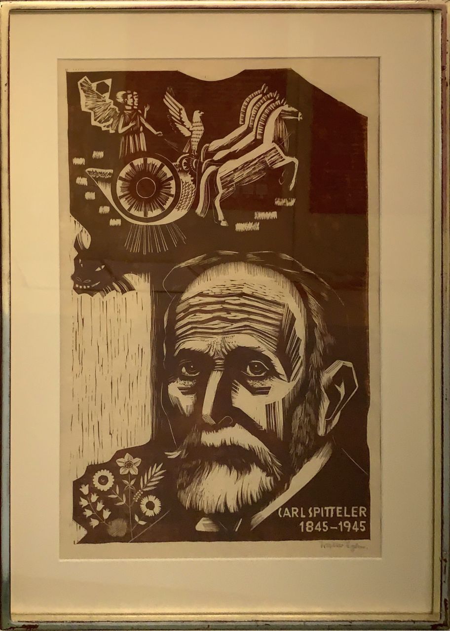 Eglin, Walter - Bild: Holzschnitt, Carl Spitteler, 1845 – 1945
