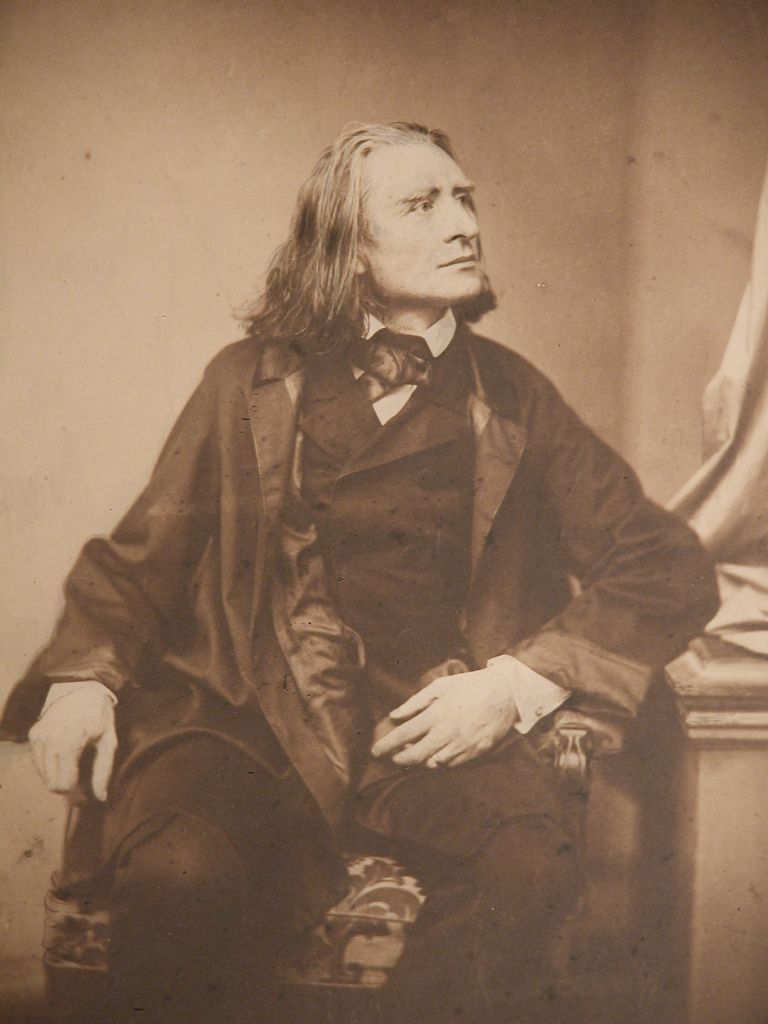 Fotografie, Franz Liszt; mit Widmung an Emma Herwegh